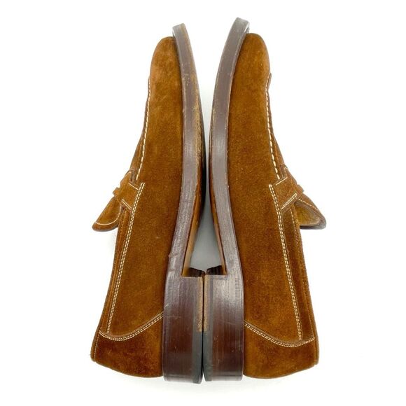 Bruno Magli Cipro Brown Suede Penny Loafers Mens Sz 7.5 Italy Classic Dress Shoe main image 14